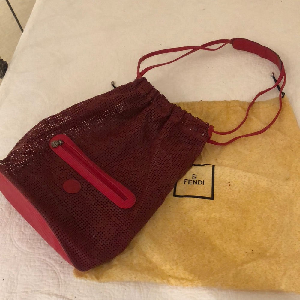 FENDI red beach bag